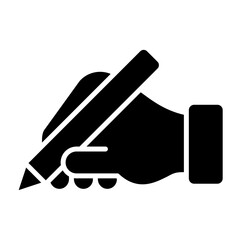 Writing Vector Glyph Icon Design