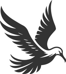 Albatross silhouette bird vector