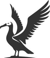 Albatross silhouette bird vector