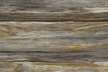 Aged Wooden Planks with Weathered Texture and Natural Knots, Rustic Wall Background.
