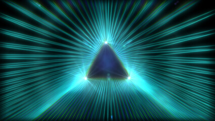 futuristic lens flare. light explosion star with glowing particles and lines. abstract abstract rays background.