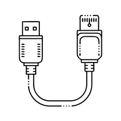 hdmi cable icon, hdmi cable vector illustration-simple illustration of hdmi cable, perfect for hdmi cable logos and icons