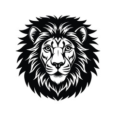 Majestic wild lion head vector illustration