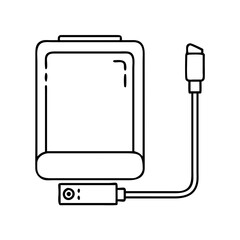 external hard drive icon, external hard drive vector illustration-simple illustration of external hard drive, perfect for external hard drive logos and icons