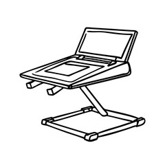 laptop stand icon, laptop stand vector illustration-simple illustration of laptop stand, perfect for laptop stand logos and icons