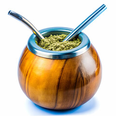 Yerba Mate Gourd with Bombilla: Traditional South American Drink