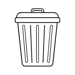 trash bin icon, trash bin vector illustration-simple illustration of trash bin, perfect for trash bin logos and icons