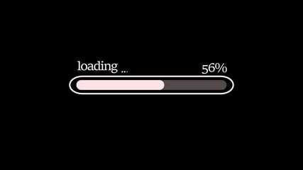 Loading bar and percentage Futuristic progress loading bar 0-100 percent up . Loading bar and percentage loading, downloading icon with black background. loading, uploading and downloading icon. - Powered by Adobe