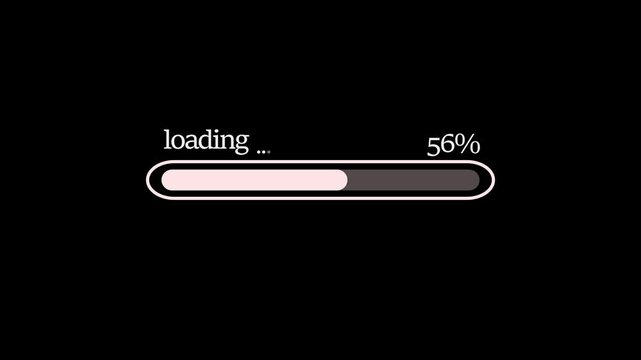 Loading bar and percentage Futuristic progress loading bar 0-100 percent up . Loading bar and percentage loading, downloading icon with black background. loading, uploading and downloading icon.