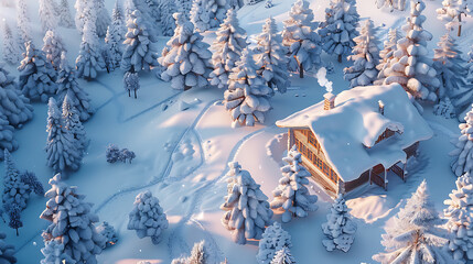 Artificial Intelligence-designed wooden house	