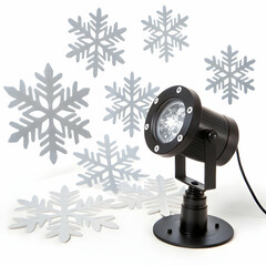 Naklejka premium Outdoor Snowflake Projector Light for Holiday Decorations