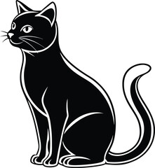 Cat silhouette vector designs 42
