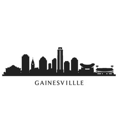 Fototapeta premium Gainesville Skyline Silhouette. (1)