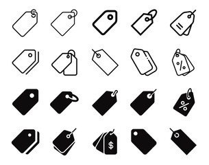 Tag and Level Icon,Minimalist Vector Tag Icon - Perfect for Submission on Adobe Stock