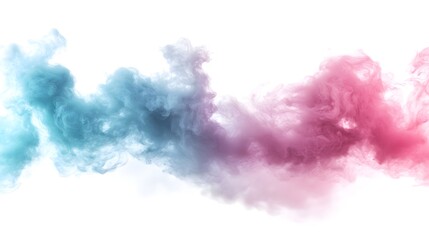 Fototapeta premium pink party fog. Isolated blue, teal, purple , aqua smoke cloud or think cloud. 3D special effects fog clouds graphic for white background