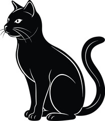 Cat silhouette vector designs 43
