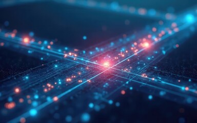 Obraz premium Connected traffic system with sensor-enabled adaptive signals representing smart road networks 