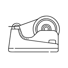 tape dispenser icon, tape dispenser vector illustration-simple illustration of tape dispenser, perfect for tape dispenser logos and icons