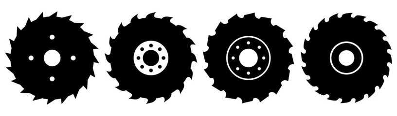 Circular saw blade vector icon