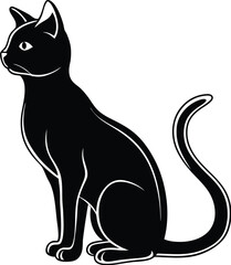 Cat silhouette vector designs 44