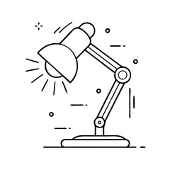desk lamp icon, desk lamp vector illustration-simple illustration of desk lamp, perfect for desk lamp logos and icons