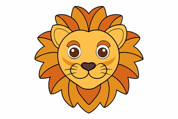 lion cartoon isolated on white
