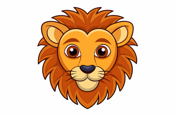 lion cartoon isolated on white