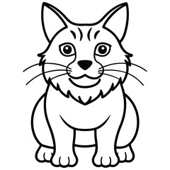 Bobcat illustration flat vector design