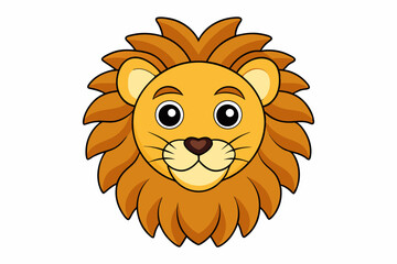 lion cartoon isolated on white