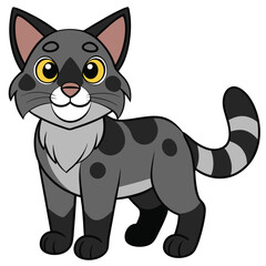Bobcat illustration flat vector design