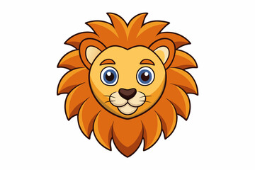 lion cartoon isolated on white