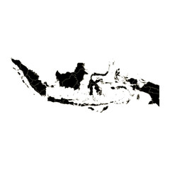 latest map of indonesian provinces-black and white