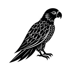 Parrot Silhouette Vector – Tropical Bird Clipart for Jungle, Wildlife, and Exotic Themes