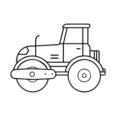 Naklejka premium road roller icon, road roller vector illustration-simple illustration of road roller, perfect for road roller logos and icons