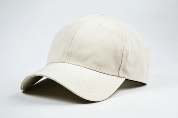 Plain cream baseball cap