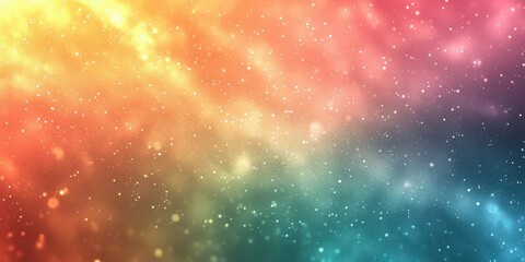 Fototapeta premium Colorful abstract background filled with vibrant hues and shimmering particles showcasing a dreamy atmosphere