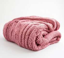 Soft, folded, cable knit throw