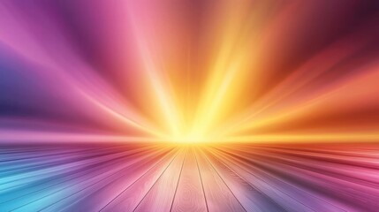 Fototapeta premium Radiant multicolored bridge glowing over water urban landscape digital art vibrant colors aesthetic viewpoint enchanting illumination