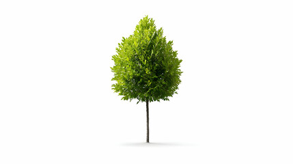 Isolated Green Tree On White Background