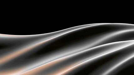 Flowing black and gray curves, showcasing smooth texture and elegant waveforms