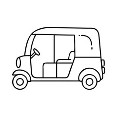 tuk tuk icon, tuk tuk vector illustration-simple illustration of tuk tuk, perfect for tuk tuk logos and icons