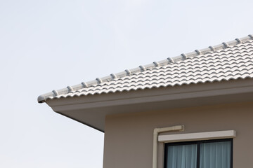 Side view of house with .tile roof