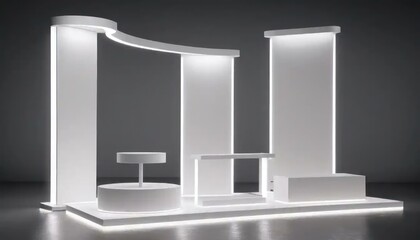 A blank door in an empty room with light suggests a 3d render concept of a door to success in interior design