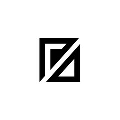 Abstract Geometric Square Logo Design