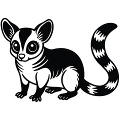 Obraz premium bushbaby illustration flat vector design