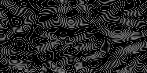 Complex topographic contour lines abstract geographic map. Intricate line patterns on background.
