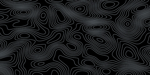 Complex topographic contour lines abstract geographic map. Intricate line patterns on background.
