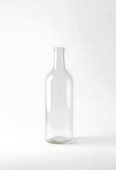 Fototapeta premium Empty Glass Bottle on White Background