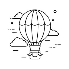 Obraz premium hot air balloon icon, hot air balloon vector illustration-simple illustration of hot air balloon, perfect for hot air balloon logos and icons