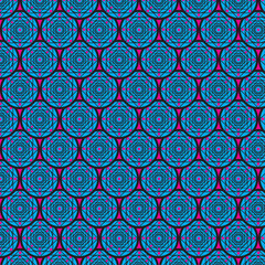Vibrant Geometric Pattern of Circular Shapes